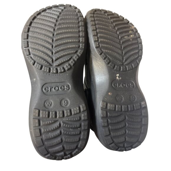 Classic Black Crocs Clogs With Slingback Strap Size Womens 9 - Picture 5 of 6